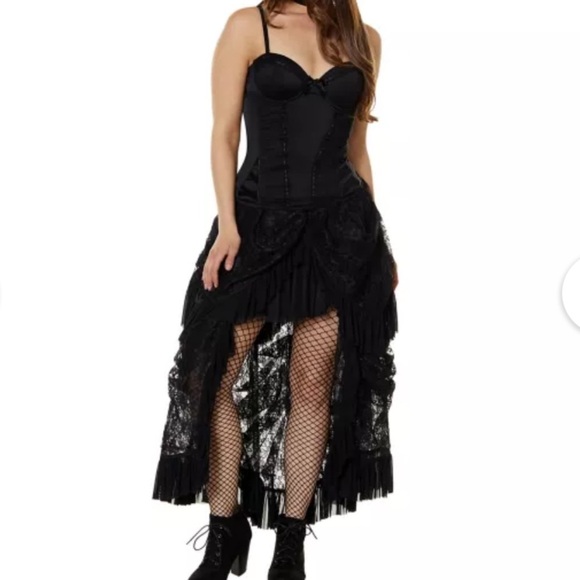 SPIRIT HALLOWEEN-Black Lace Corset - Picture 2 of 6